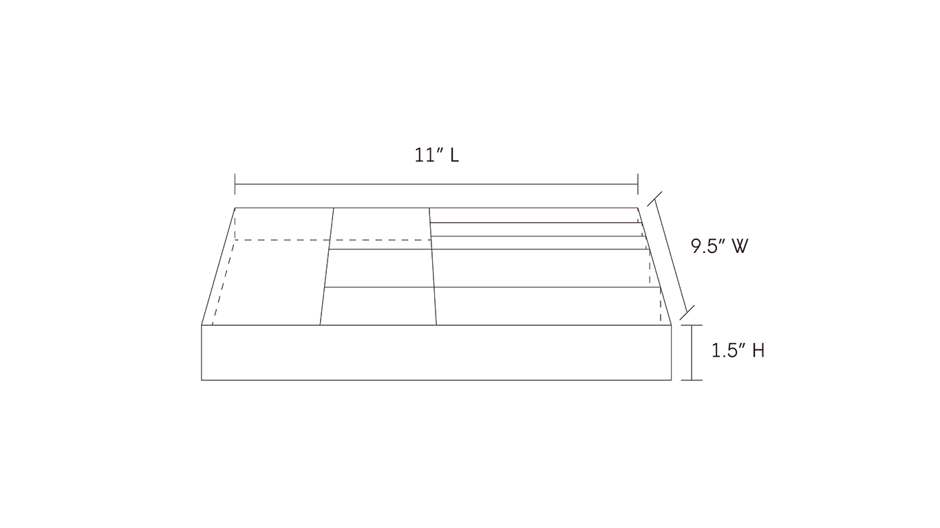 7-section tray